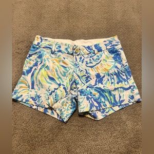 Lilly Pulitzer Callahan Stretch Knit Shorts 5 Inch Inseam Size 00